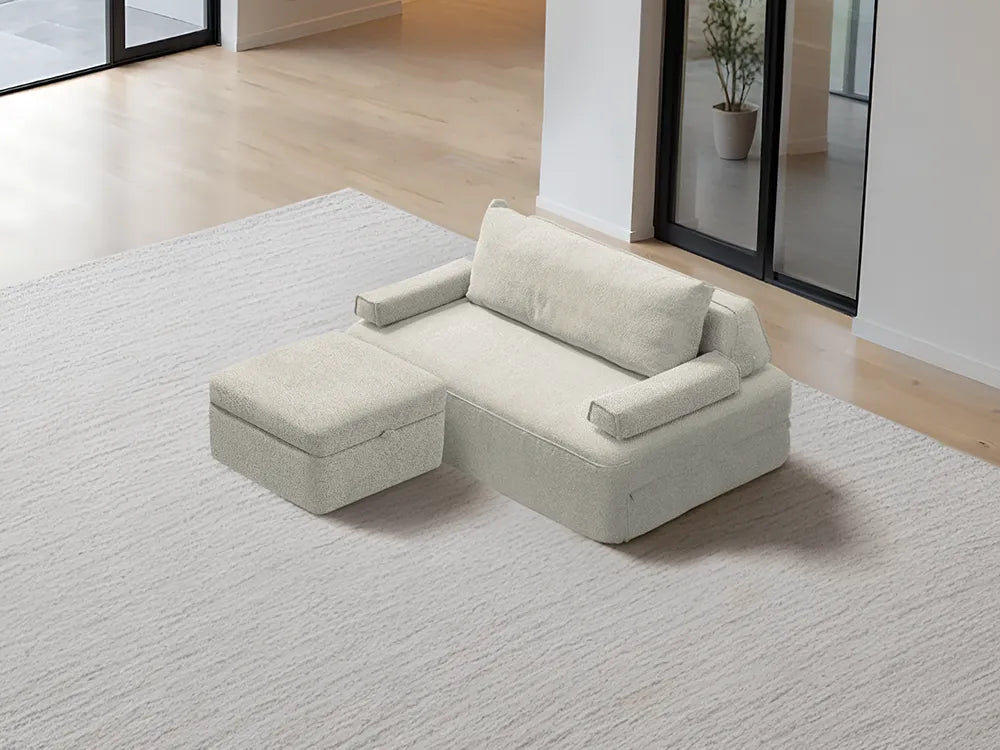 Cushie Modular 2-Seater Chaise (1.54m) - Cream