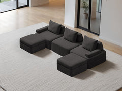 U-Shaped Chaise / 3-Seater U-Shaped Chaise 3.05m / Charcoal