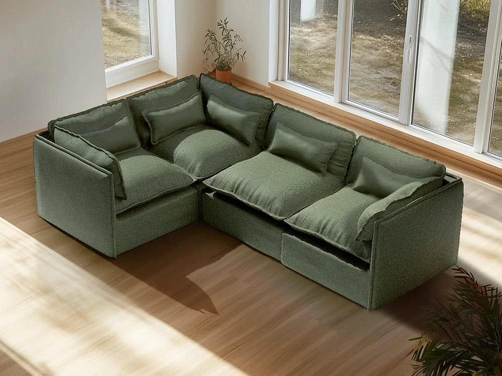 Lifely Modular 4 Seater Corner - Olive Green