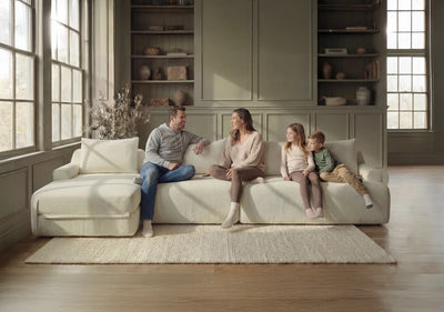 Cushie Modular 4-Seater Chaise (3.51m) - Cream