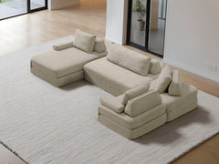 U-Shaped Chaise / 5-Seater U-Shaped Chaise 3.51m / Cream