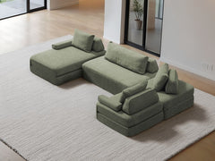 U-Shaped Chaise / 5-Seater U-Shaped Chaise 3.51m / Sage Green