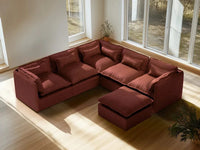 Lifely Modular 4 Seater Corner Sofa - Rust