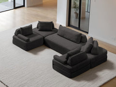 U-Shaped Chaise / 6-Seater U-Shaped Chaise 3.57m / Charcoal