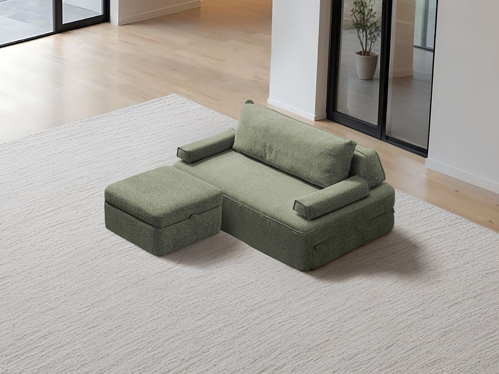 Cushie Modular 2-Seater Chaise (1.54m) - Sage