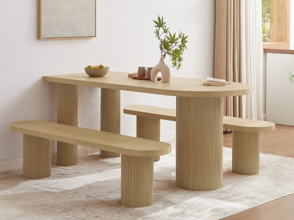 Emma Dining Table and Bench Set