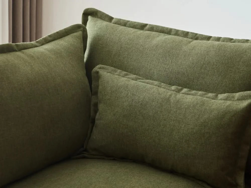 Lifely Modular 6 Seater U-Sectional Ottoman - Olive Green