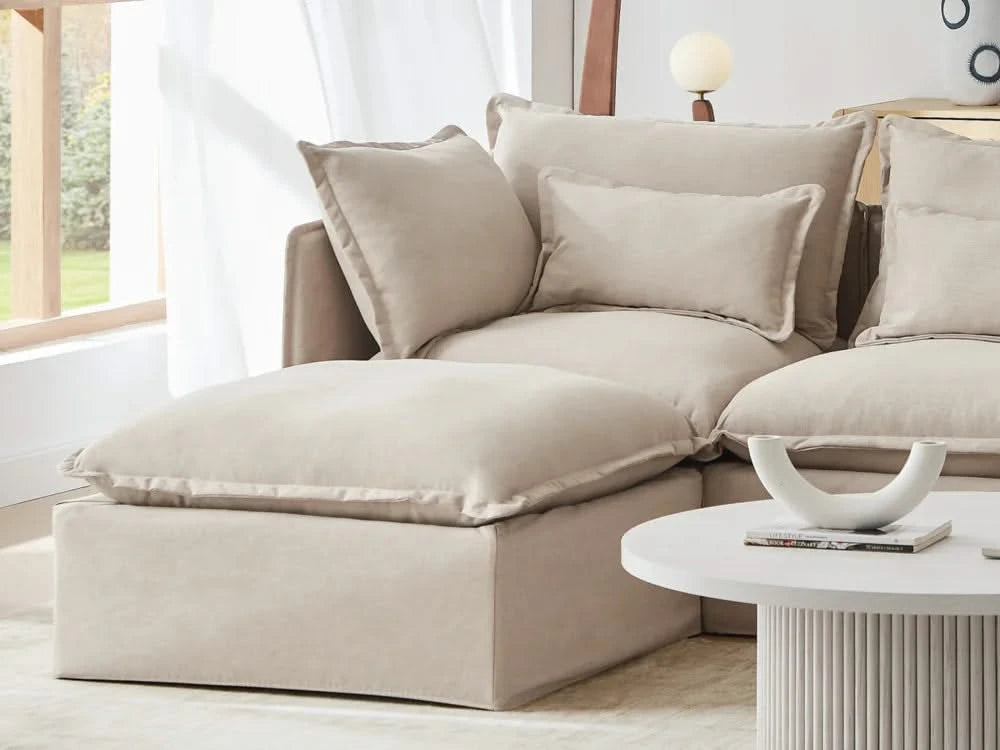 Lifely Ottoman - Linen Beige