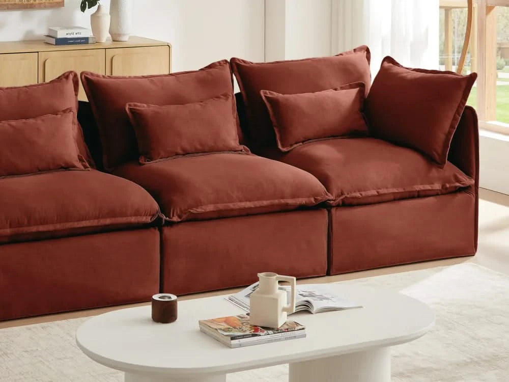 Lifely Modular 4 Seater Corner - Rust