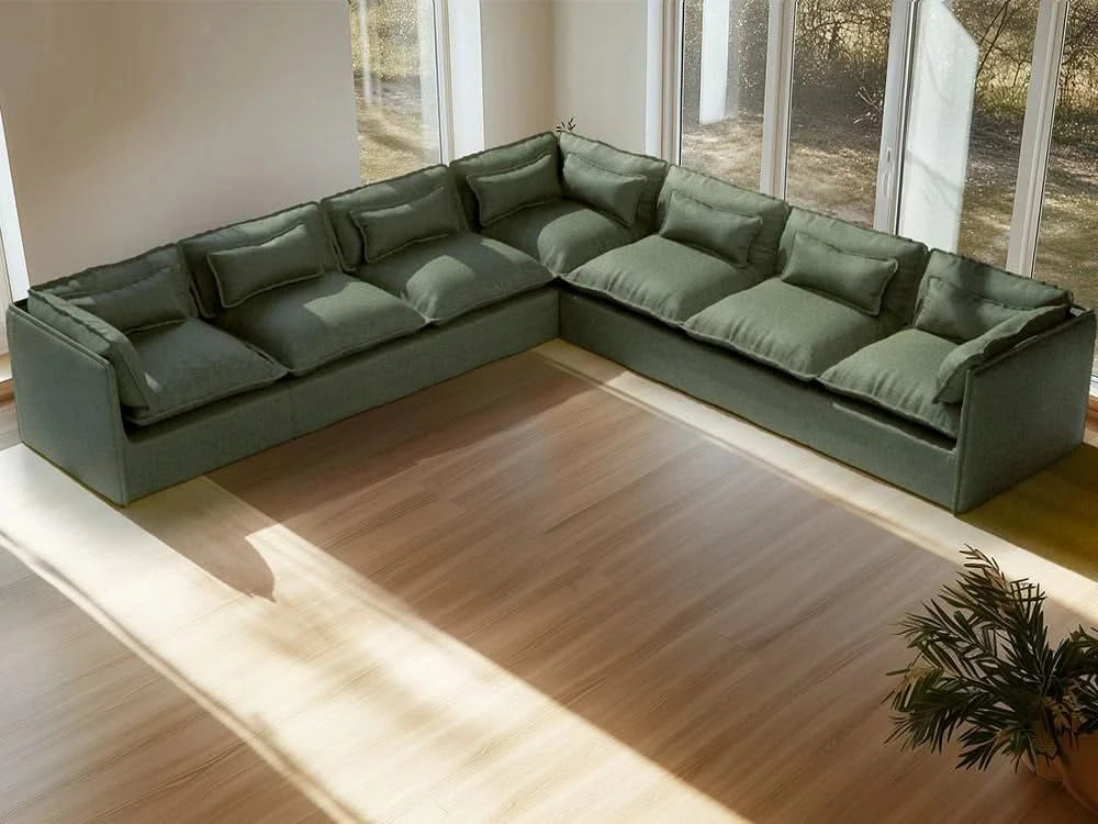 Lifely Modular 7 Seater Corner - Olive Green
