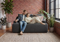 Cushie Modular 2-Seater Queen (1.54m) - Charcoal