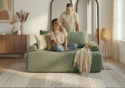 Cushie Modular 2-Seater Queen (1.54m) - Sage