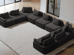 U-Shaped Chaise / 9-Seater U-Shaped Chaise 5.08m / Charcoal