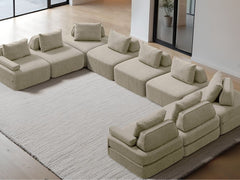 U-Shaped Chaise / 9-Seater U-Shaped Chaise 5.08m / Cream