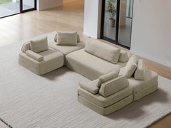 U-Shaped Chaise / 6-Seater U-Shaped Chaise 3.57m / Cream