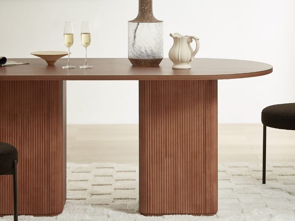 Tate 6 Seater Dining Table - Walnut