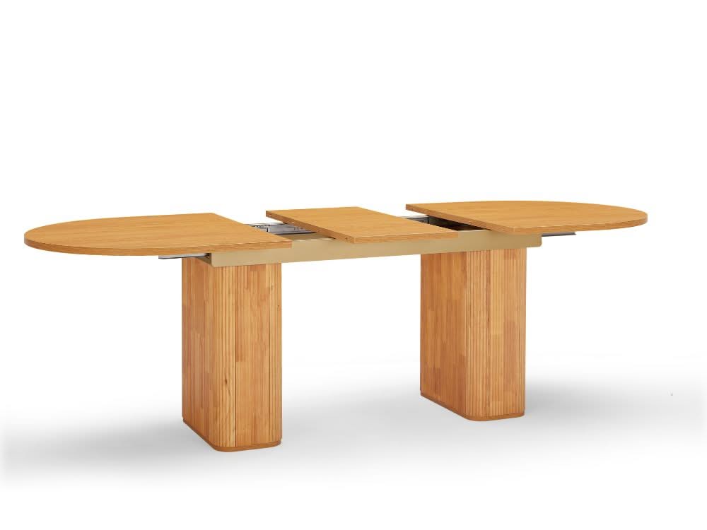 Tate 6/8/10 Seater Extendable Natural & Green Dining Table Set