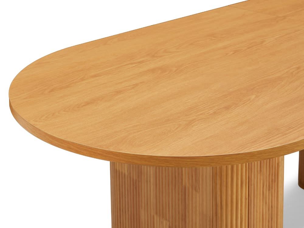 Tate 6/8/10 Seater Extendable Natural & Green Dining Table Set
