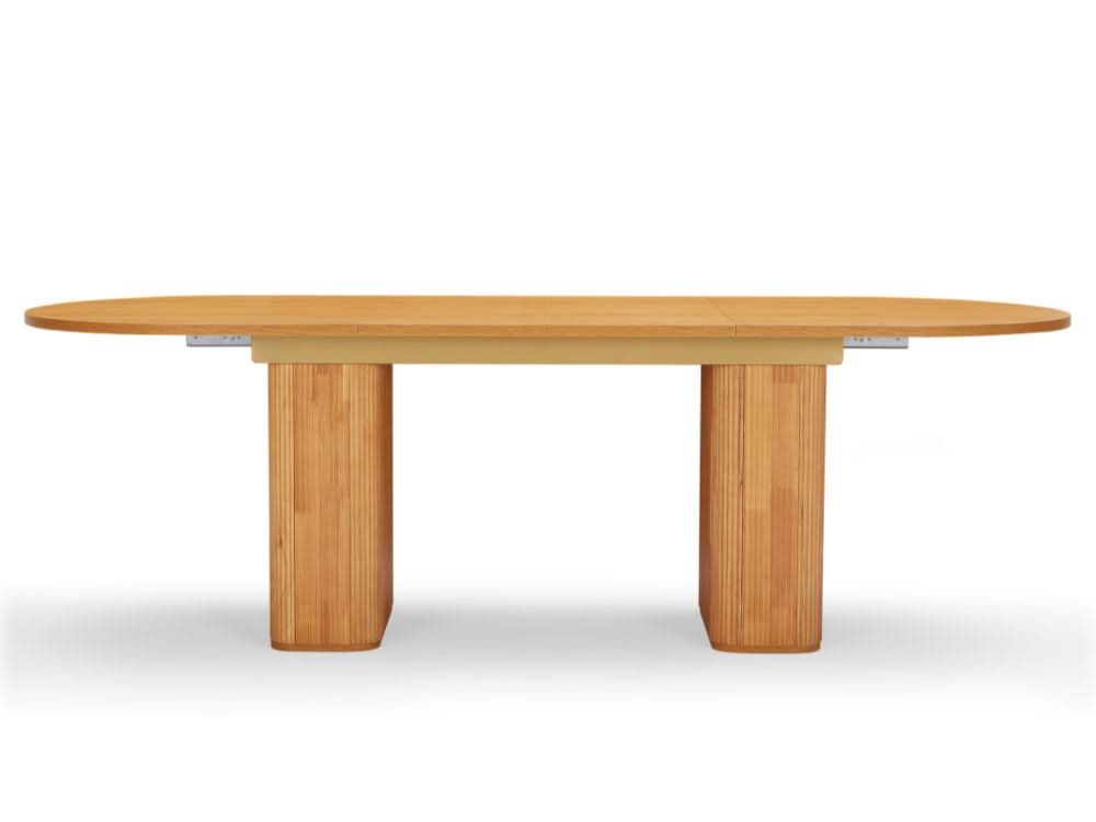Tate 6/8/10 Seater Extendable Natural & Green Dining Table Set