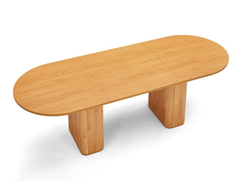 Tate 6/8/10 Seater Extendable Natural & Green Dining Table Set
