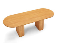 Tate 6/8/10 Seater Extendable Natural & Green Dining Table Set