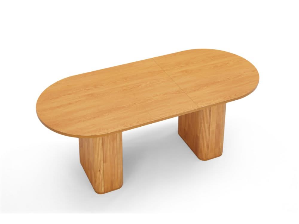 Tate 6/8/10 Seater Extendable Natural & Green Dining Table Set