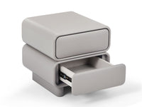 Twix Bedside Table Grey