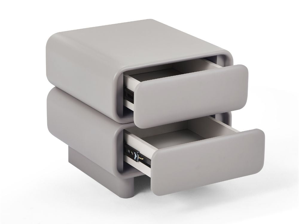 Twix Bedside Table Grey