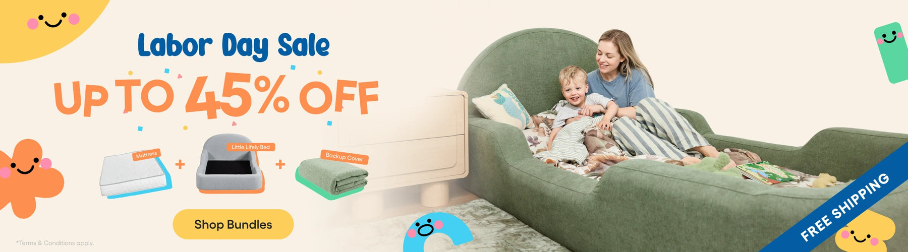 Labor Day Sale, up to 45% off Little Lifely Bed bundles with free shipping